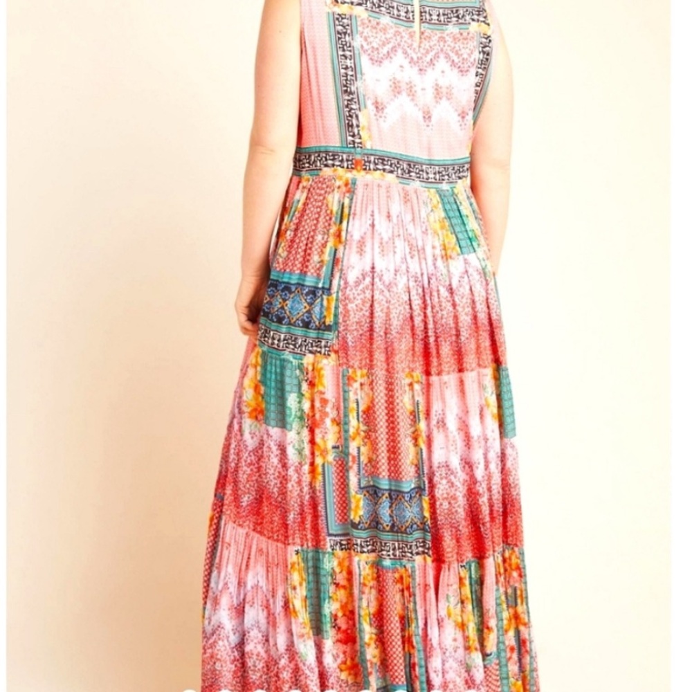 Anthropologie Bhanuni Jyoti Alessandra Maxi Dress 20W embroidered, beaded, gorg. - Picture 3 of 6
